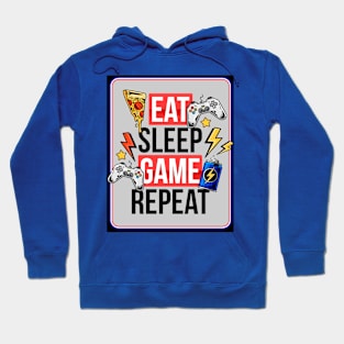 Eat sleep game repeat Hoodie